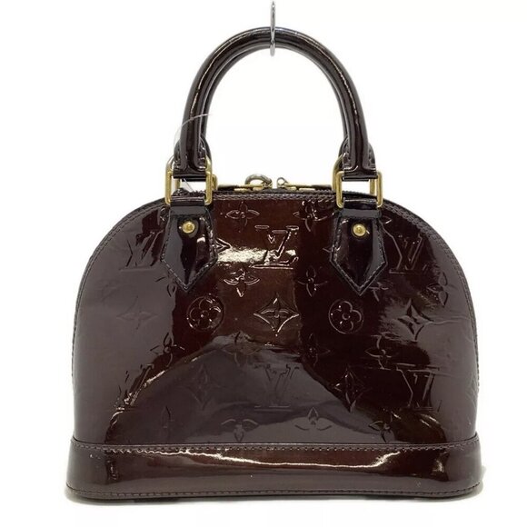100% Authentic LOUIS VUITTON Alma BB Amarante Monogram Vernis Handbag 685-082924 - Picture 2 of 14